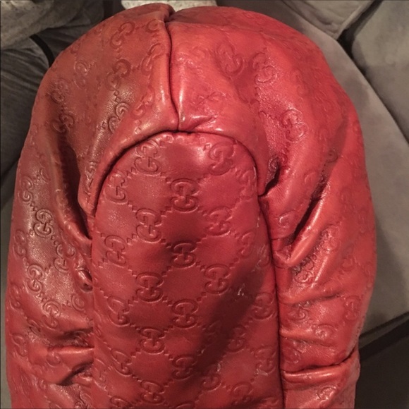 Red Gucci Guccissima Purse - Picture 4 of 6